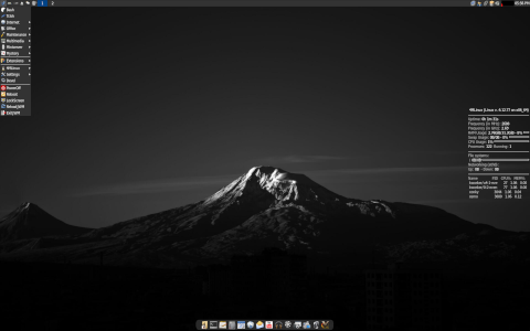4MLinux desktop screenshot: Distribution overview