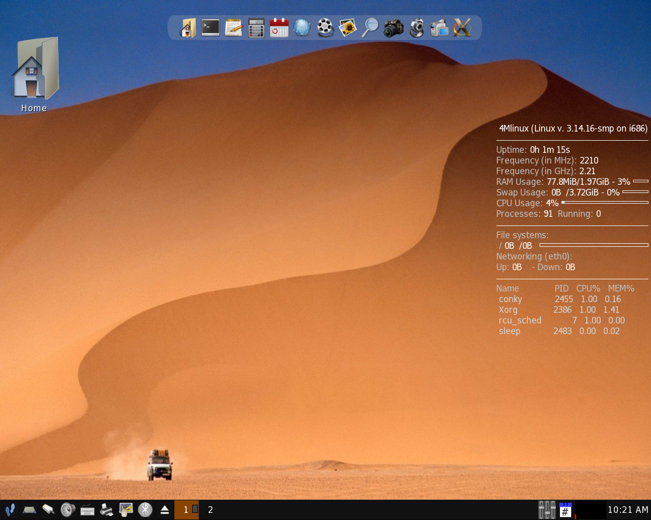 4MLinux desktop screenshot: 10.0