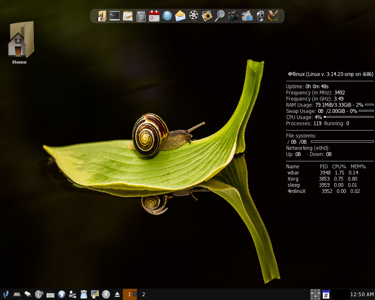 4MLinux desktop screenshot: 11.0