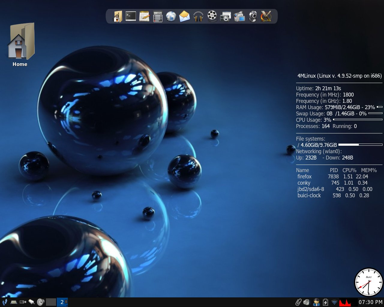 4MLinux desktop screenshot: 23.0