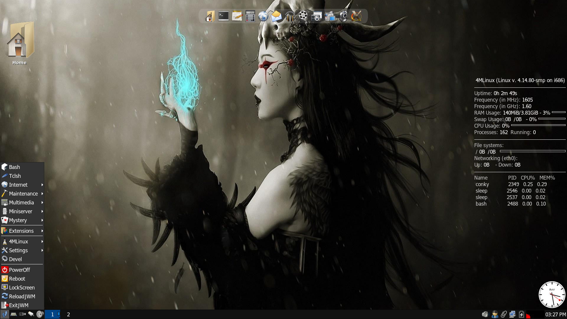 4MLinux desktop screenshot: 27.0