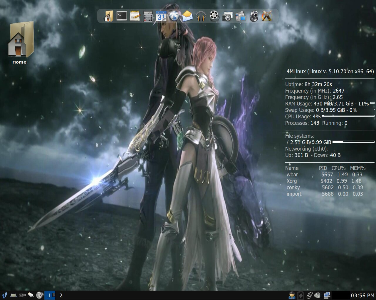 4MLinux desktop screenshot: 38.0
