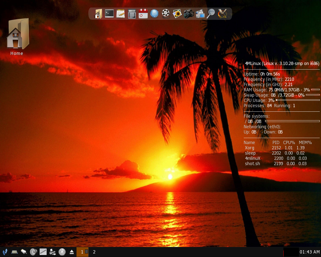 4MLinux desktop screenshot: 8.1