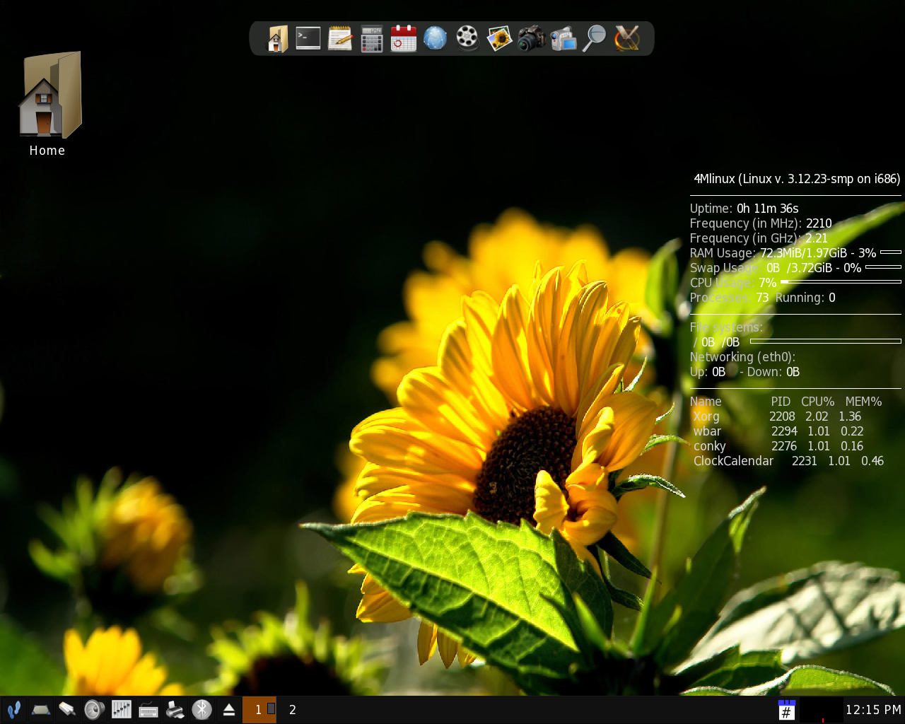 4MLinux desktop screenshot: 9.1