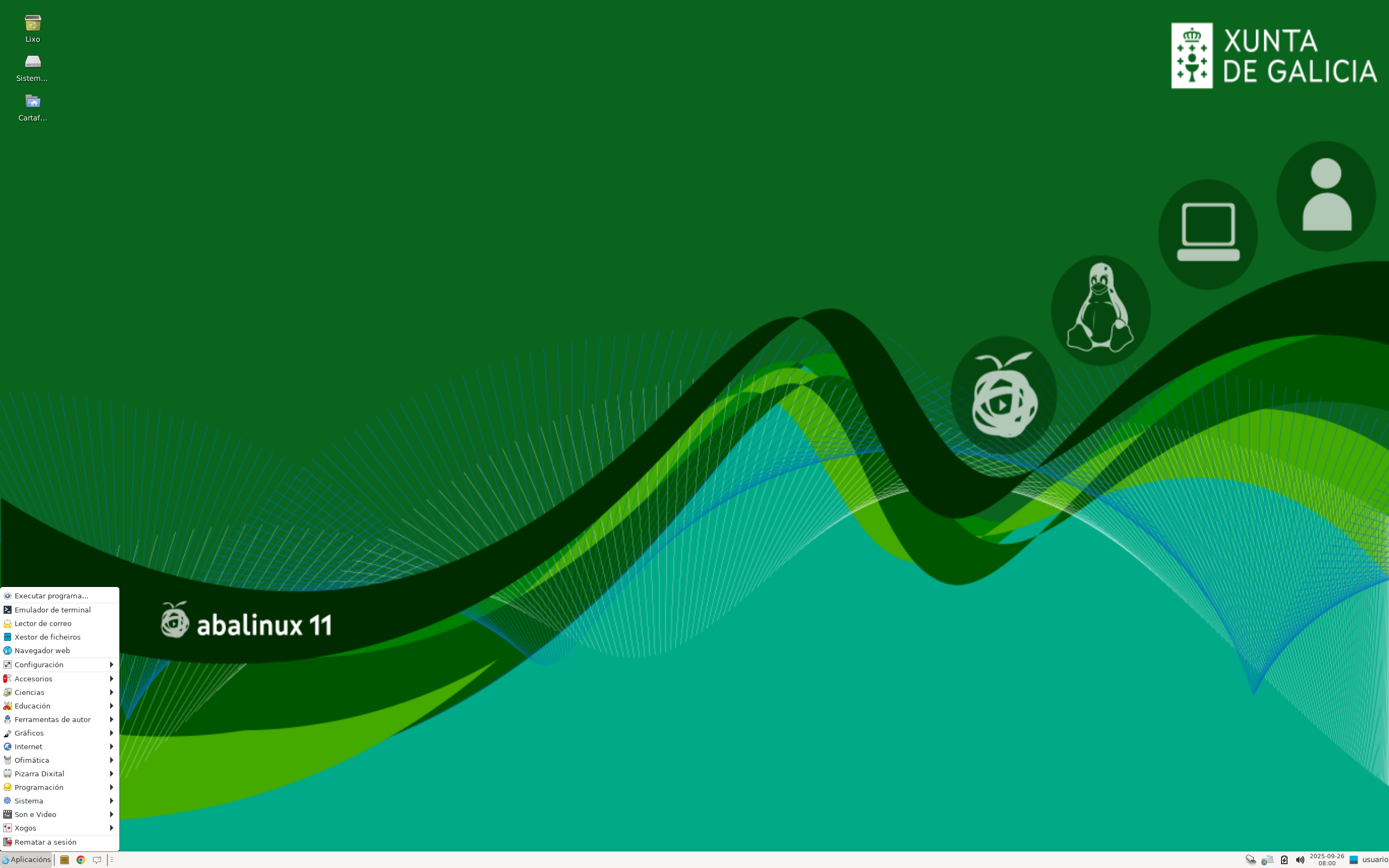 Abalinux desktop screenshot: 11.1