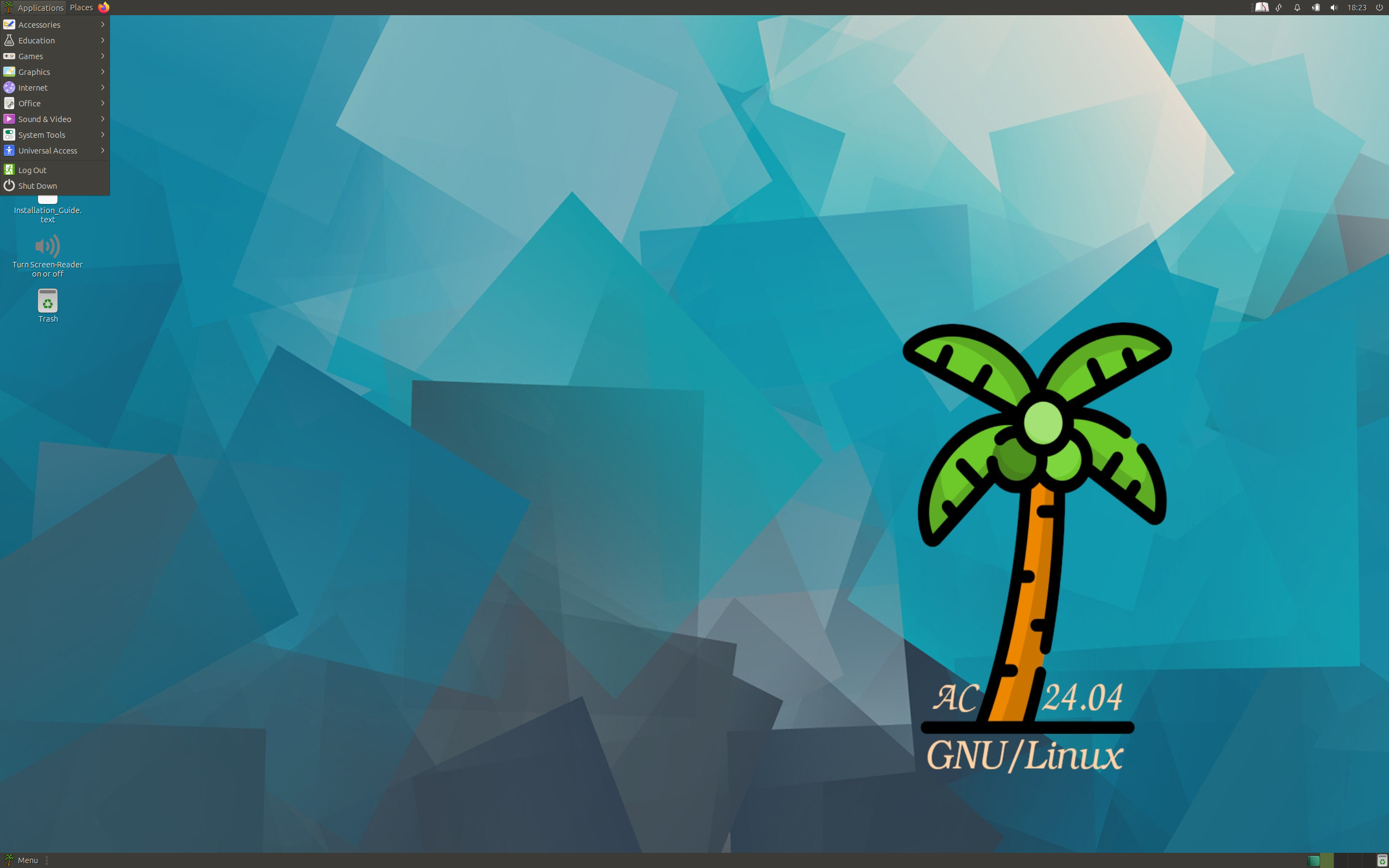 Accessible-Coconut desktop screenshot: 24.04 beta
