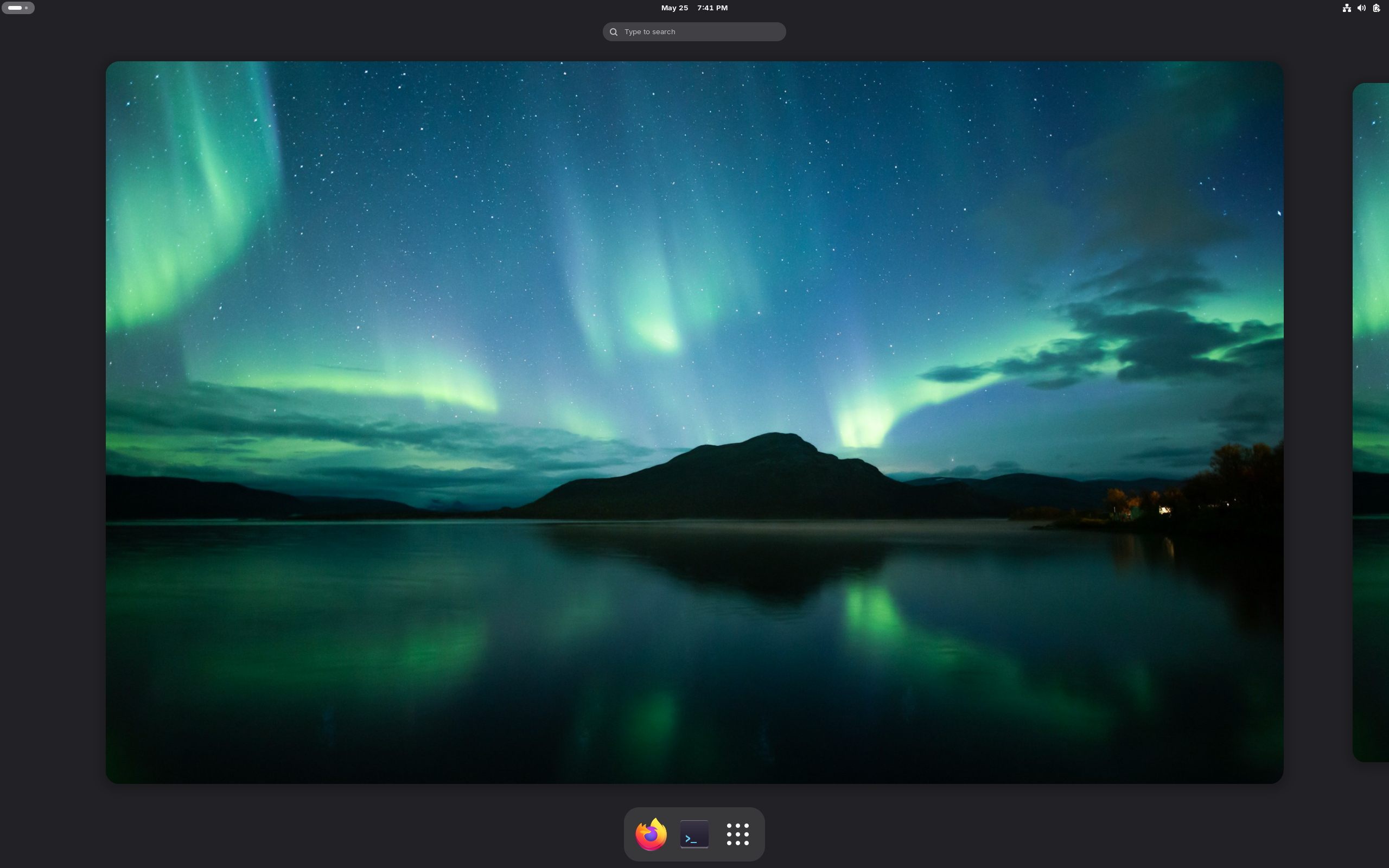 AerynOS desktop screenshot: 2025.03