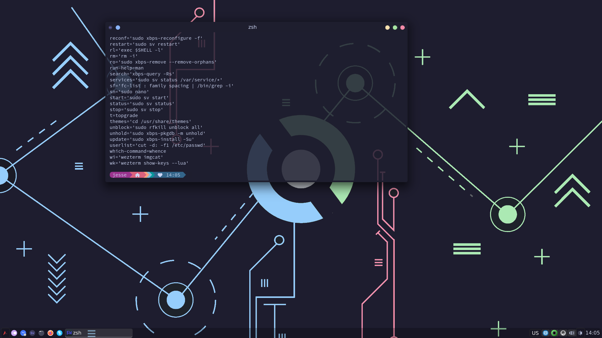 AgarimOS desktop screenshot: 20260117 aliases