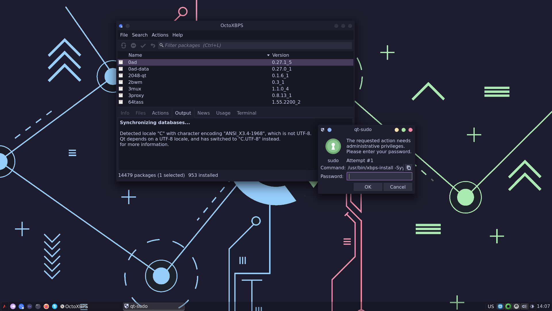 AgarimOS desktop screenshot: 20260117 octoxbps