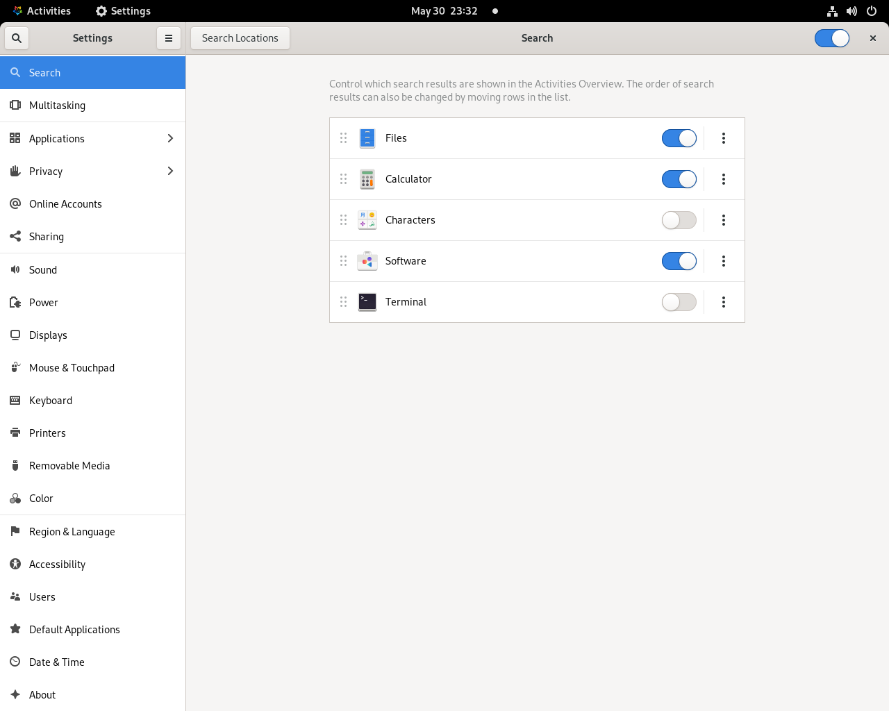 AlmaLinux desktop screenshot: 9.0 settings