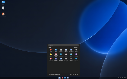 AnduinOS desktop screenshot: Distribution overview
