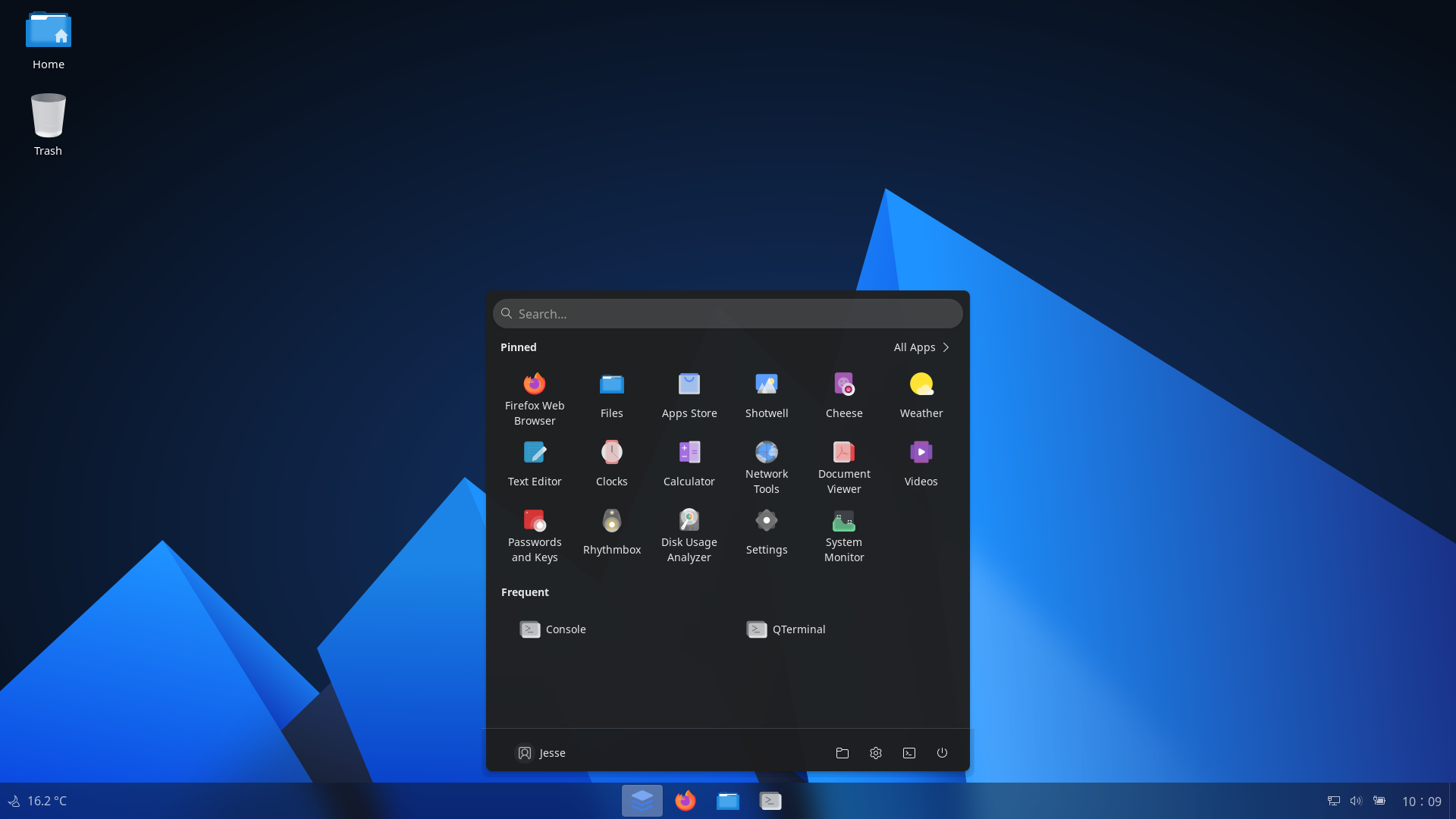AnduinOS desktop screenshot: 1.0.1 menu