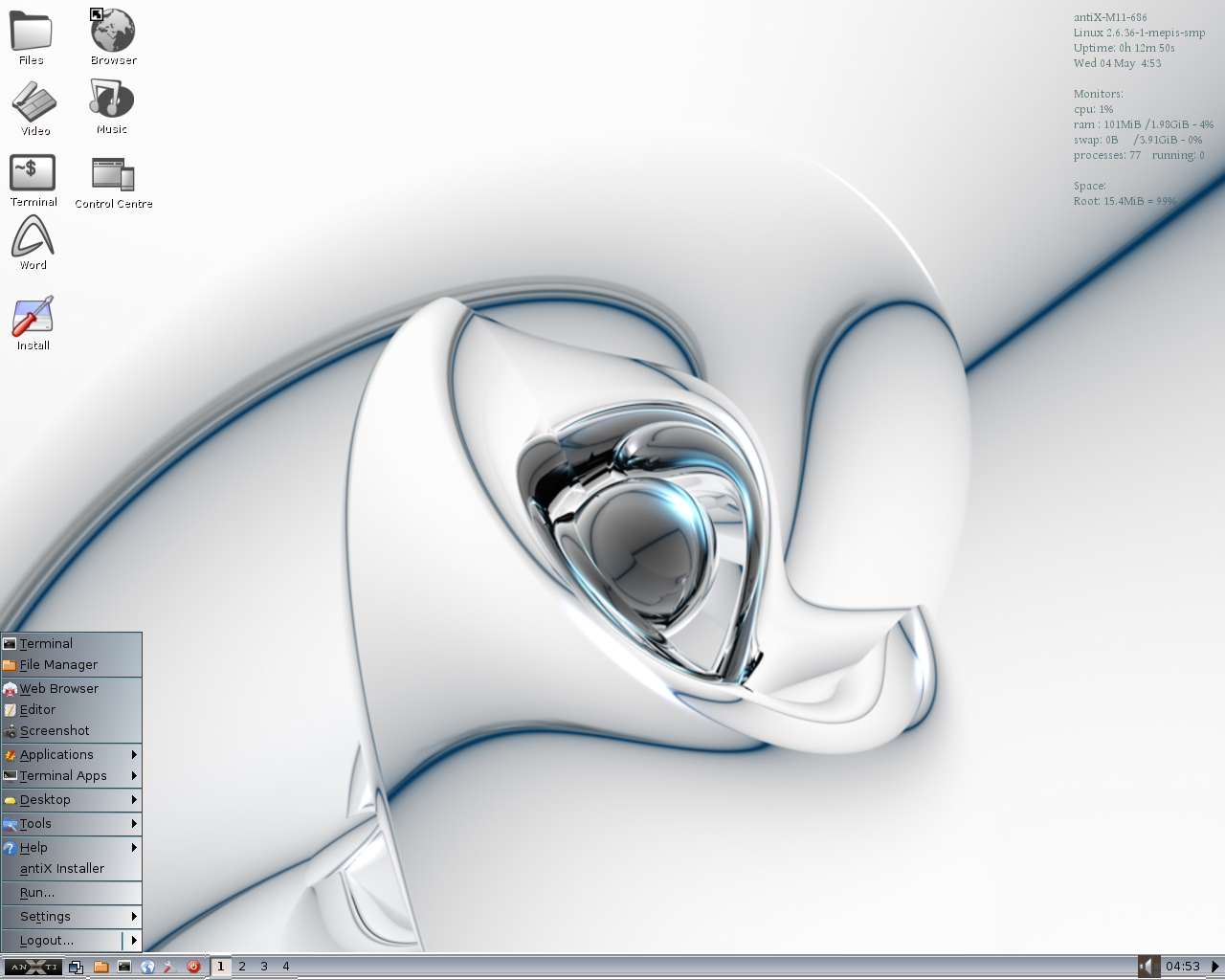 antiX desktop screenshot: 11