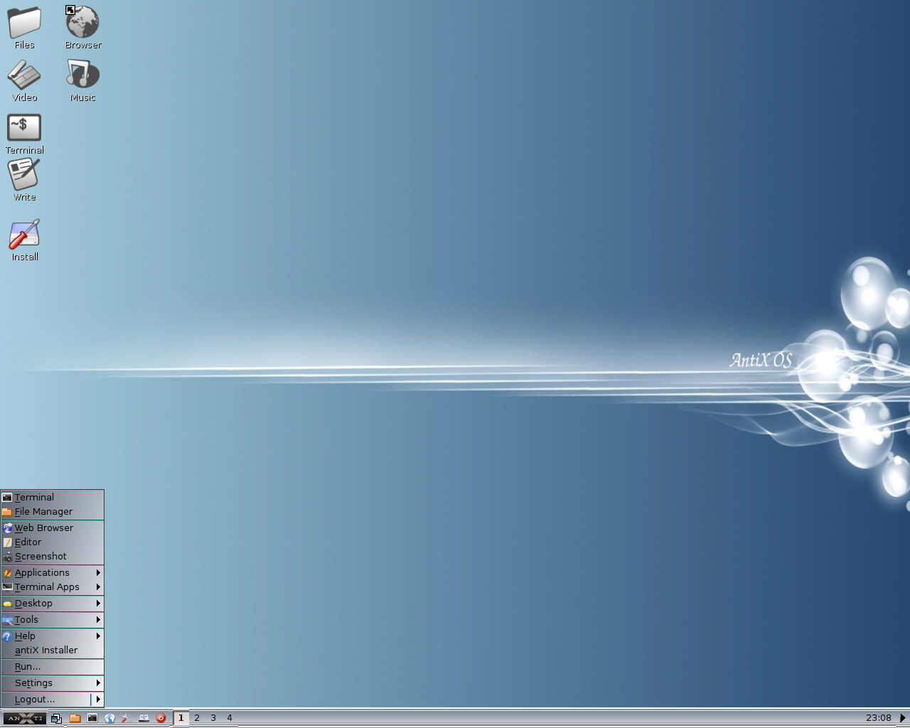 antiX desktop screenshot: 13