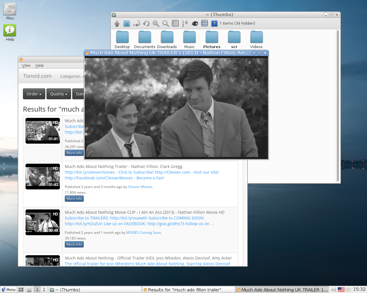 antiX desktop screenshot: 15 media