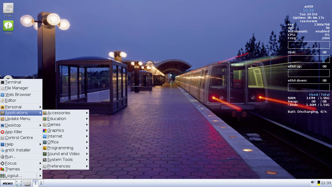 antiX desktop screenshot: 17