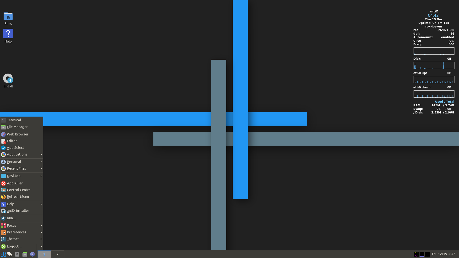 antiX desktop screenshot: 19