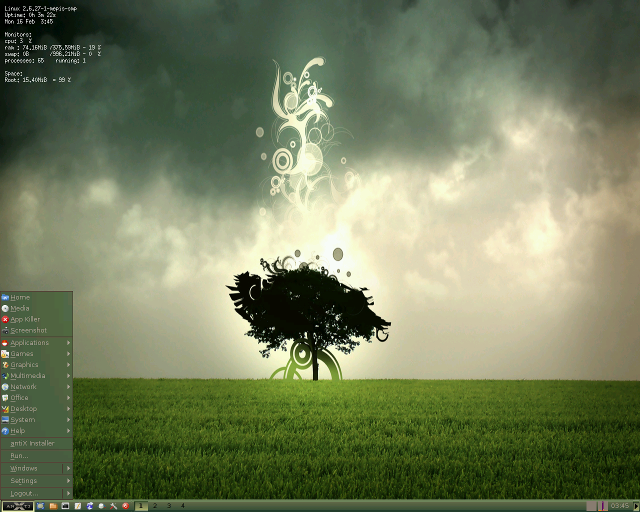 antiX desktop screenshot: 8
