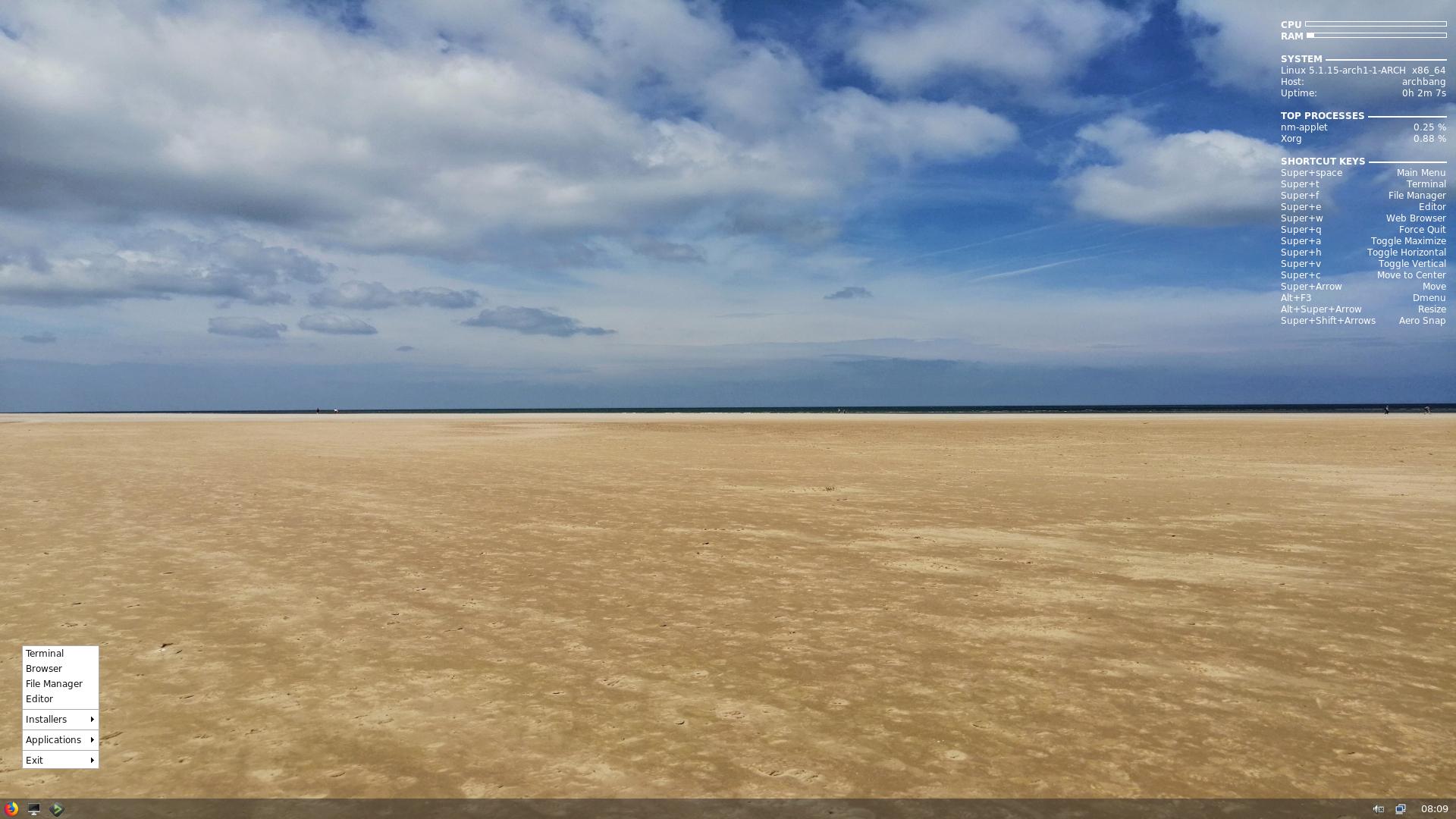 ArchBANG desktop screenshot: 0507