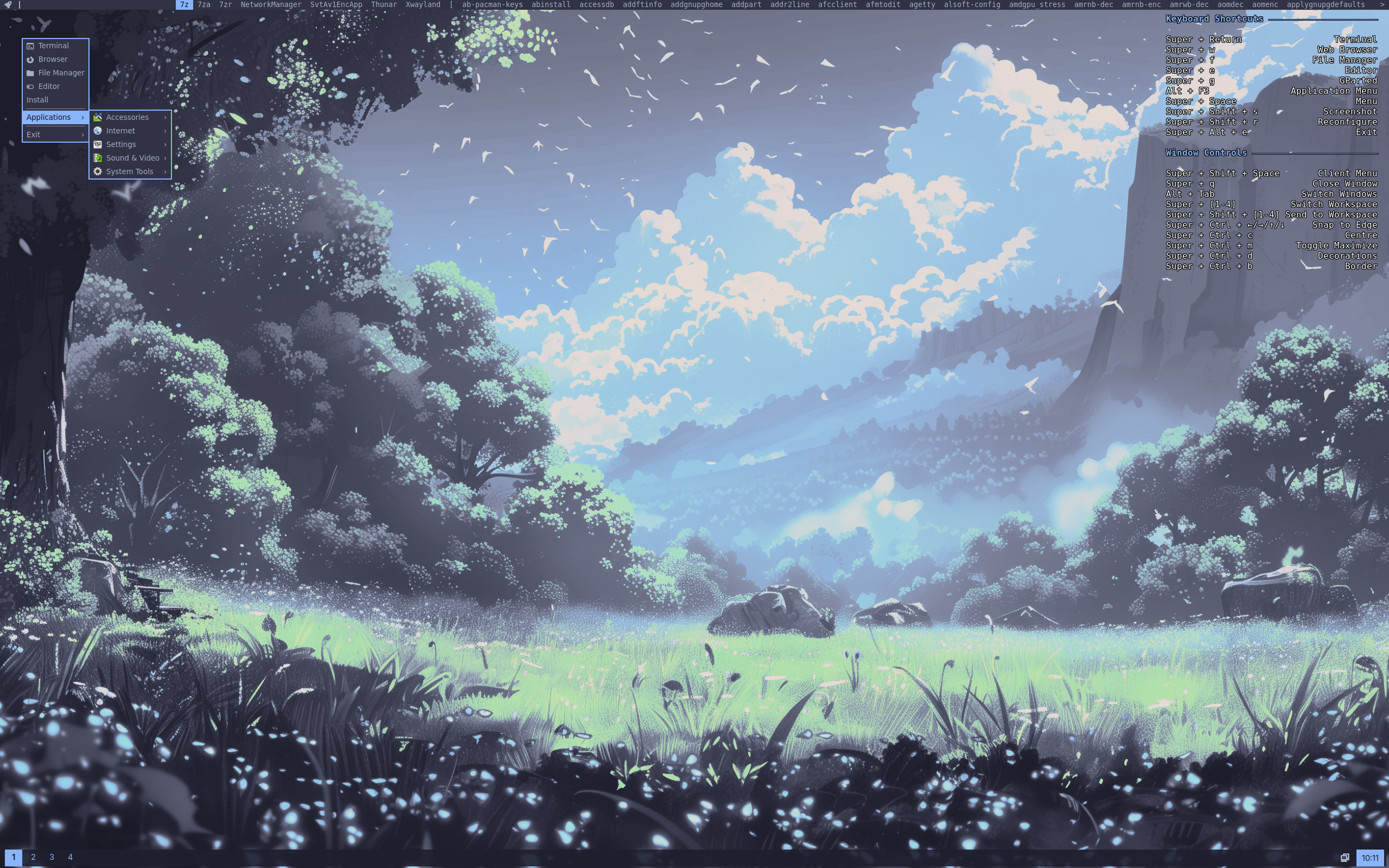 ArchBANG desktop screenshot: 100126