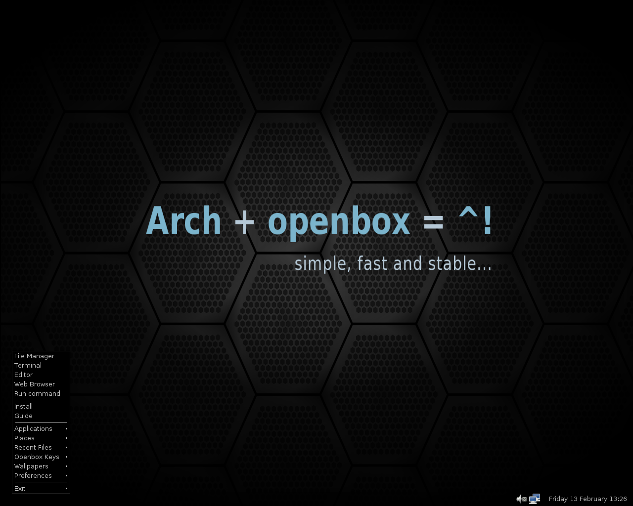 ArchBANG desktop screenshot: 150210