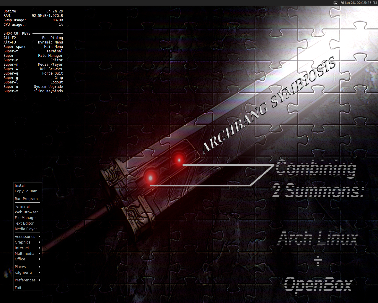 ArchBANG desktop screenshot: 2011.01
