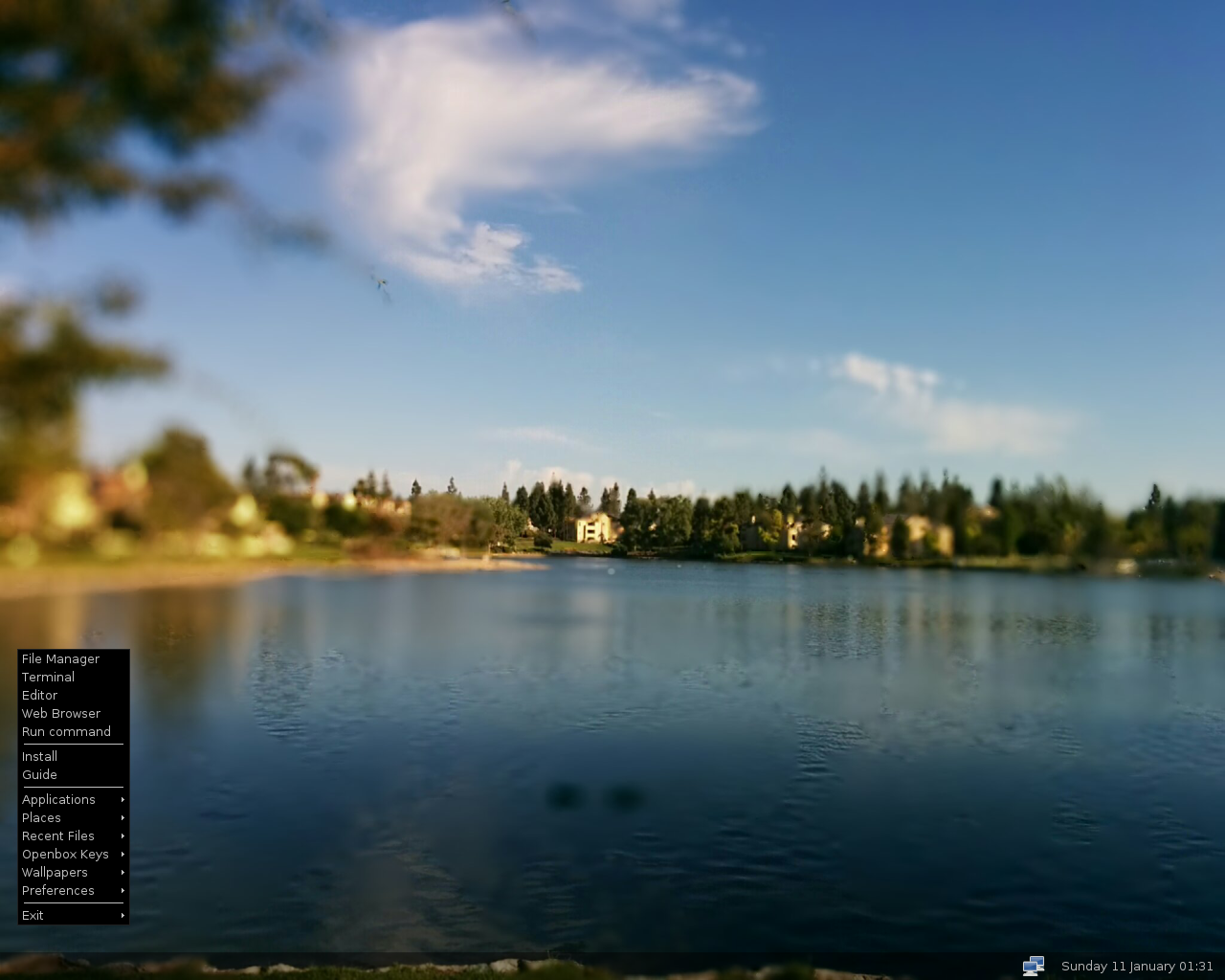 ArchBANG desktop screenshot: 2015.01