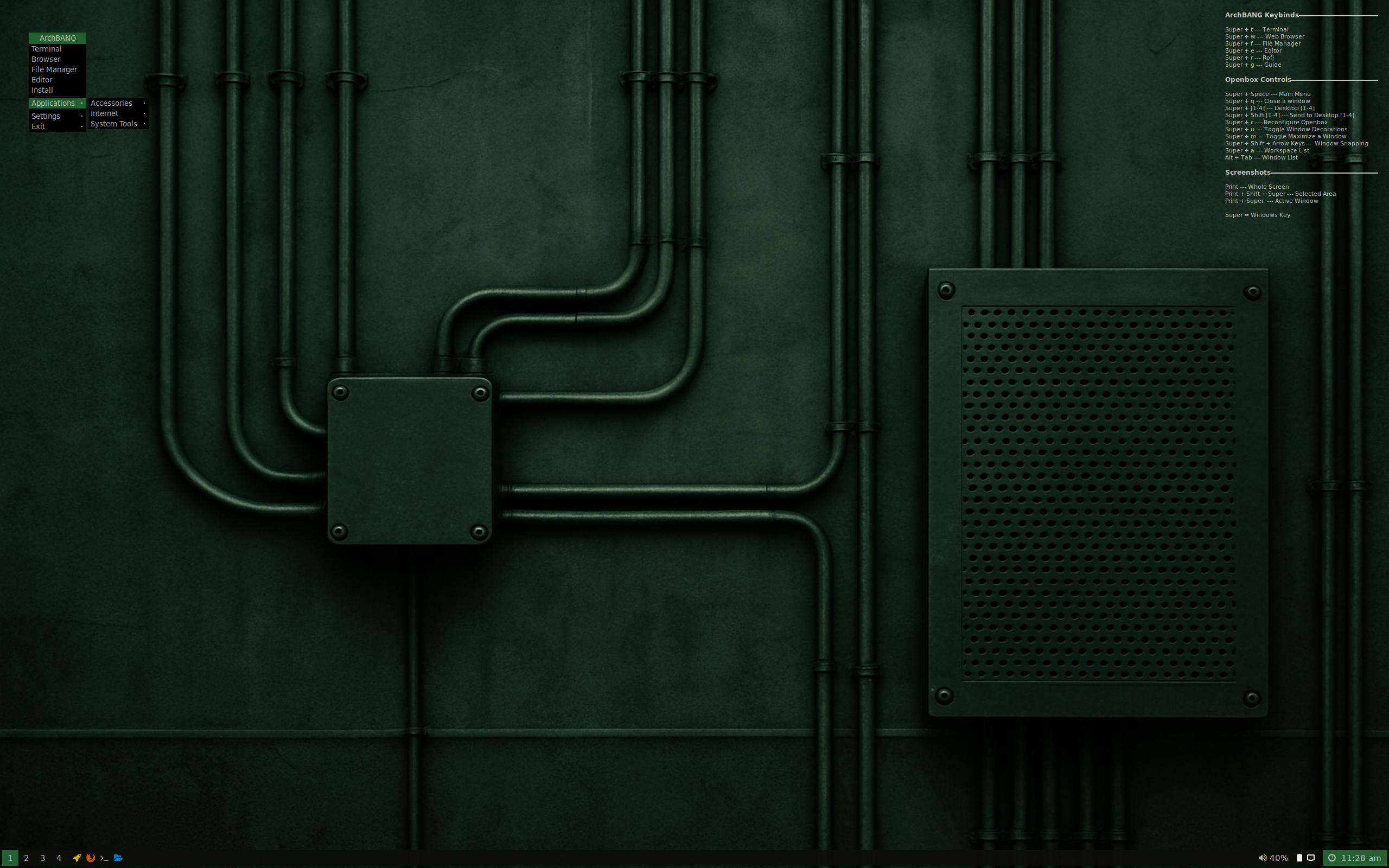ArchBANG desktop screenshot: 290625