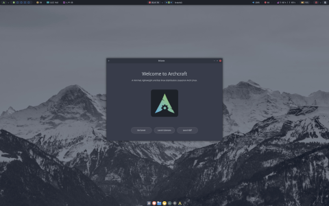 Archcraft desktop screenshot: Distribution overview