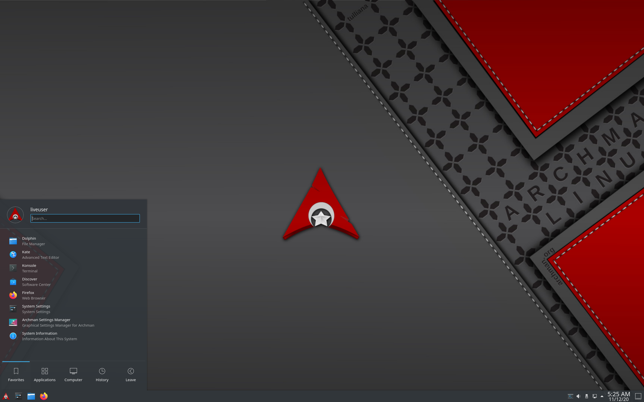 Archman desktop screenshot: 2020 11 12