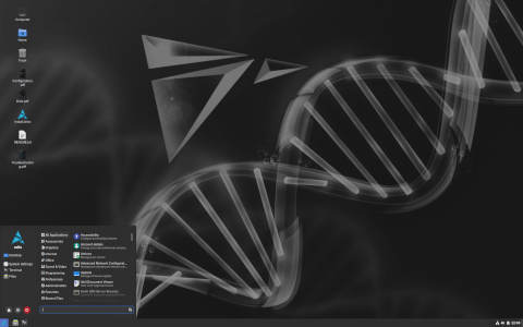 Artix desktop screenshot: Distribution overview