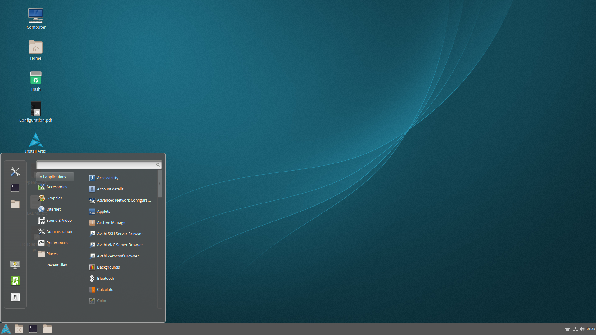 Artix desktop screenshot: 20200210