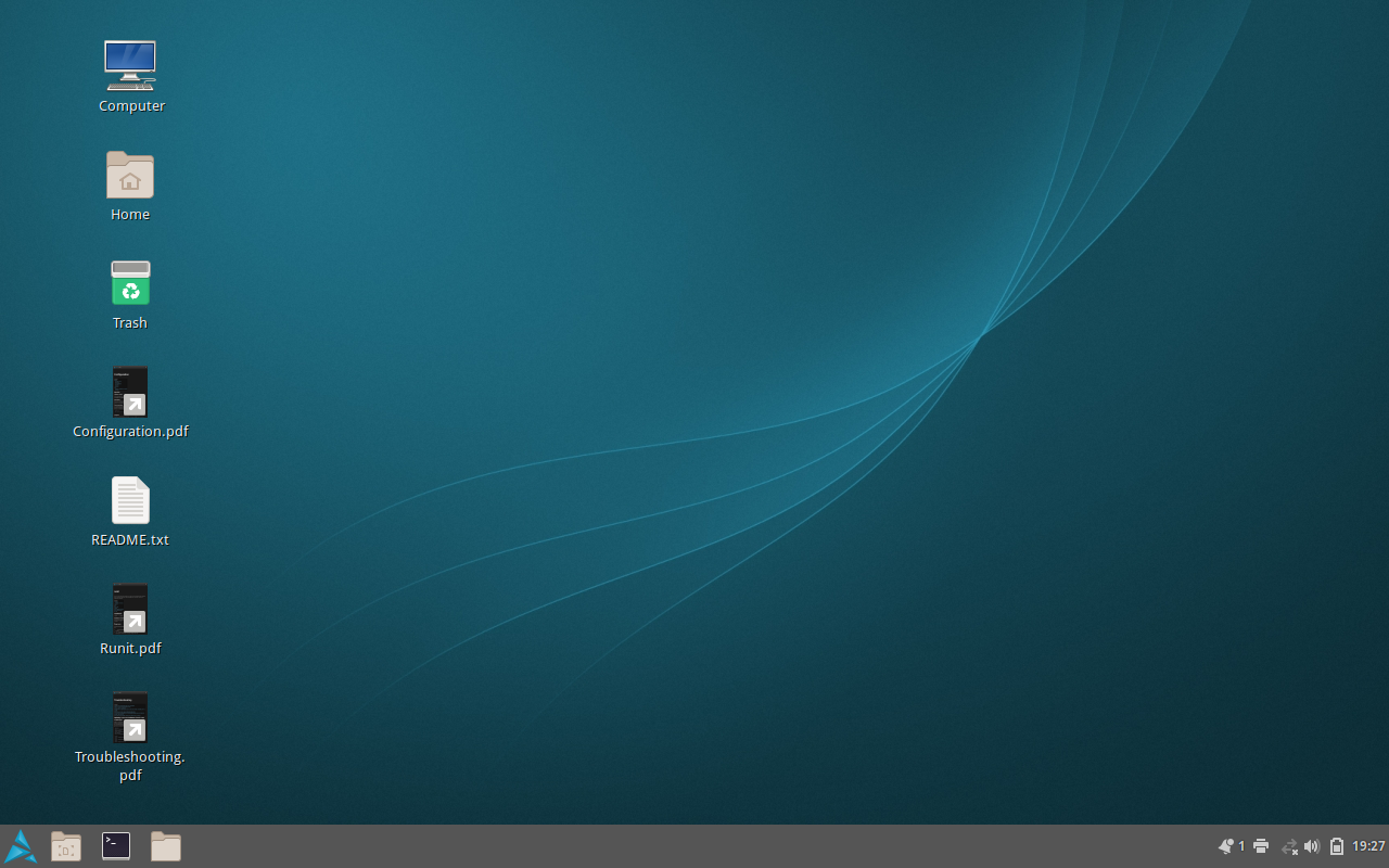 Artix desktop screenshot: 20200214 cinnamon desktop live clean