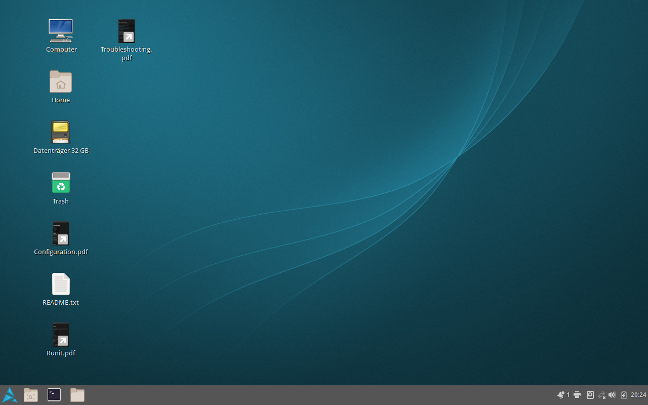 Artix desktop screenshot: 20200214 cinnamon live mixed localisation