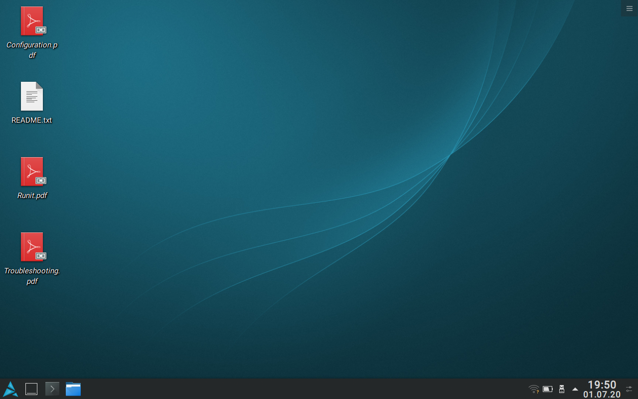 Artix desktop screenshot: 20200214 plasma desktop
