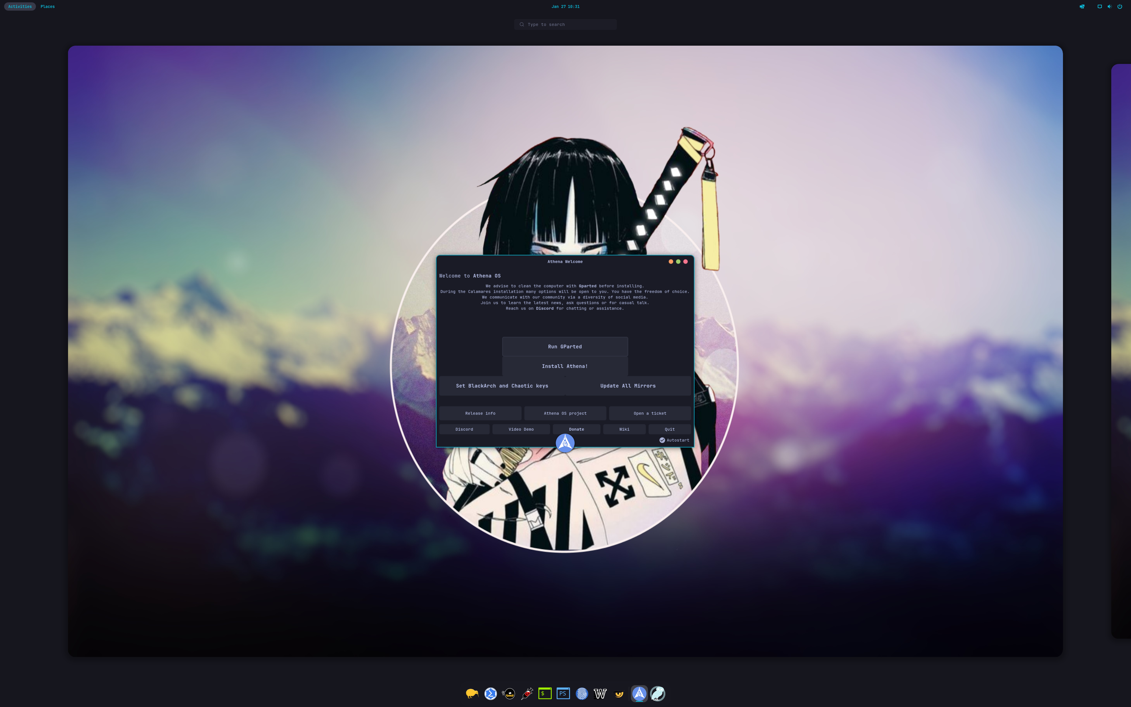 Athena desktop screenshot: 2023.01.23