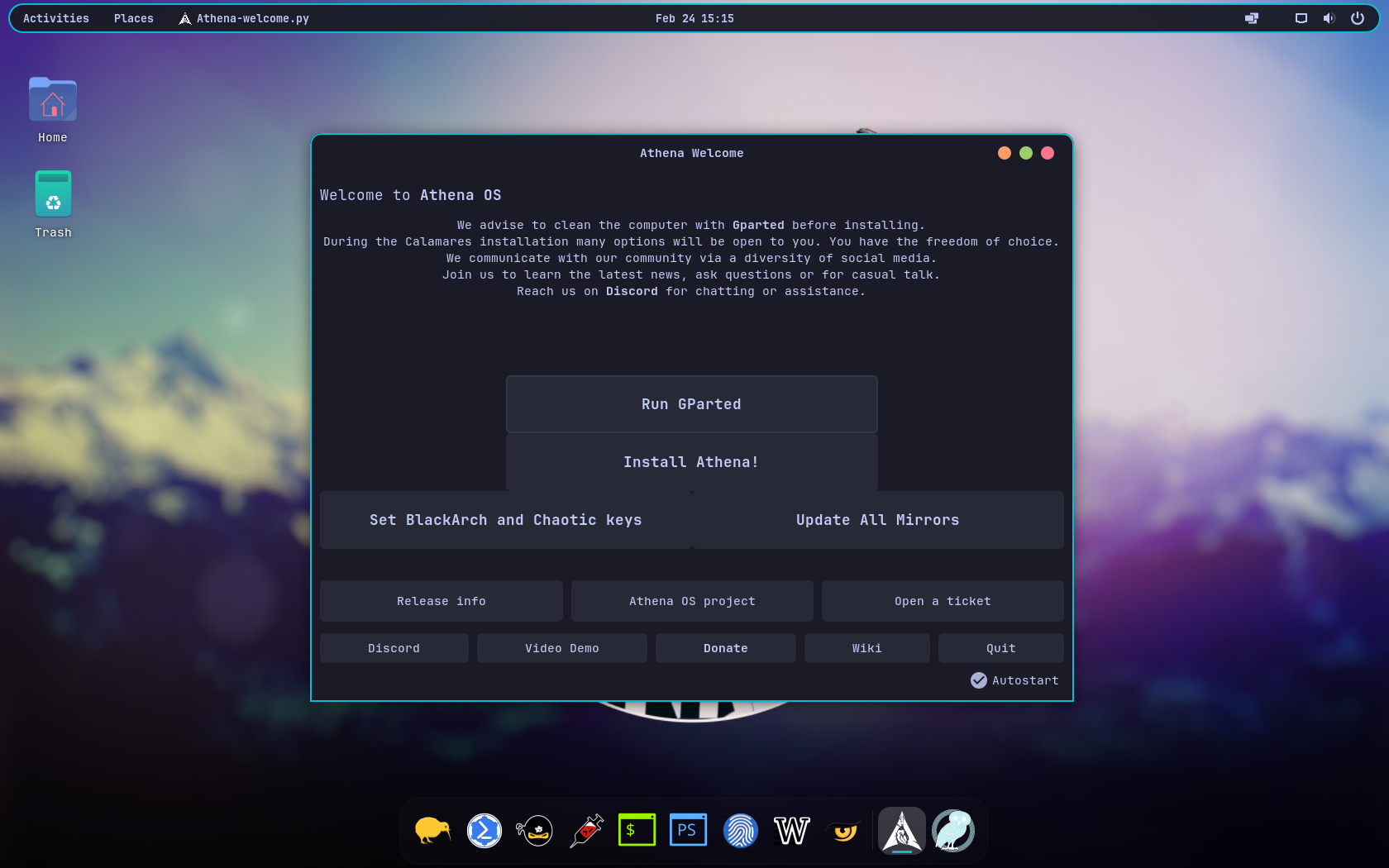 Athena desktop screenshot: 2023.02.20