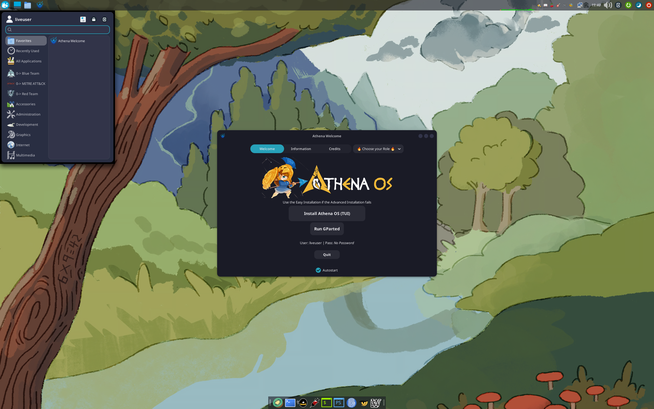 Athena desktop screenshot: 25.11