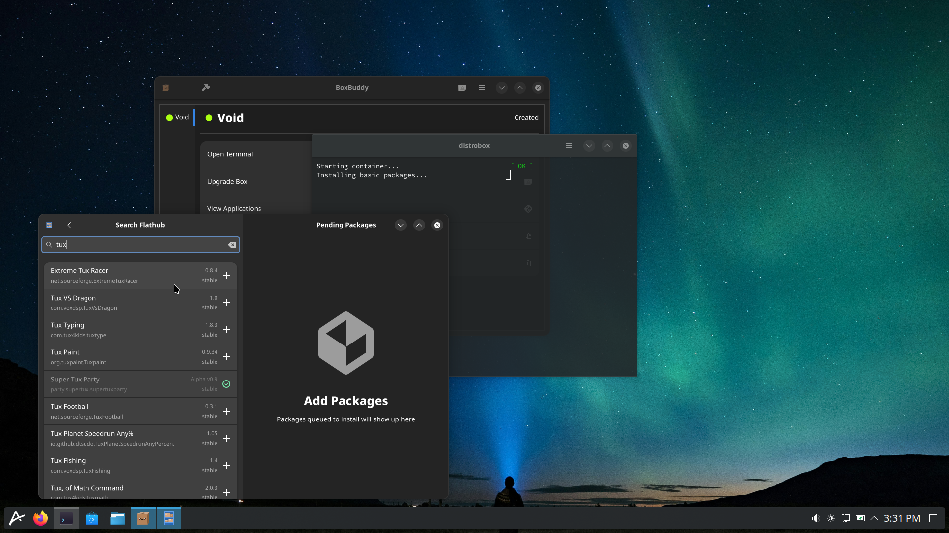 Aurora desktop screenshot: 2025 warehouse boxbuddy