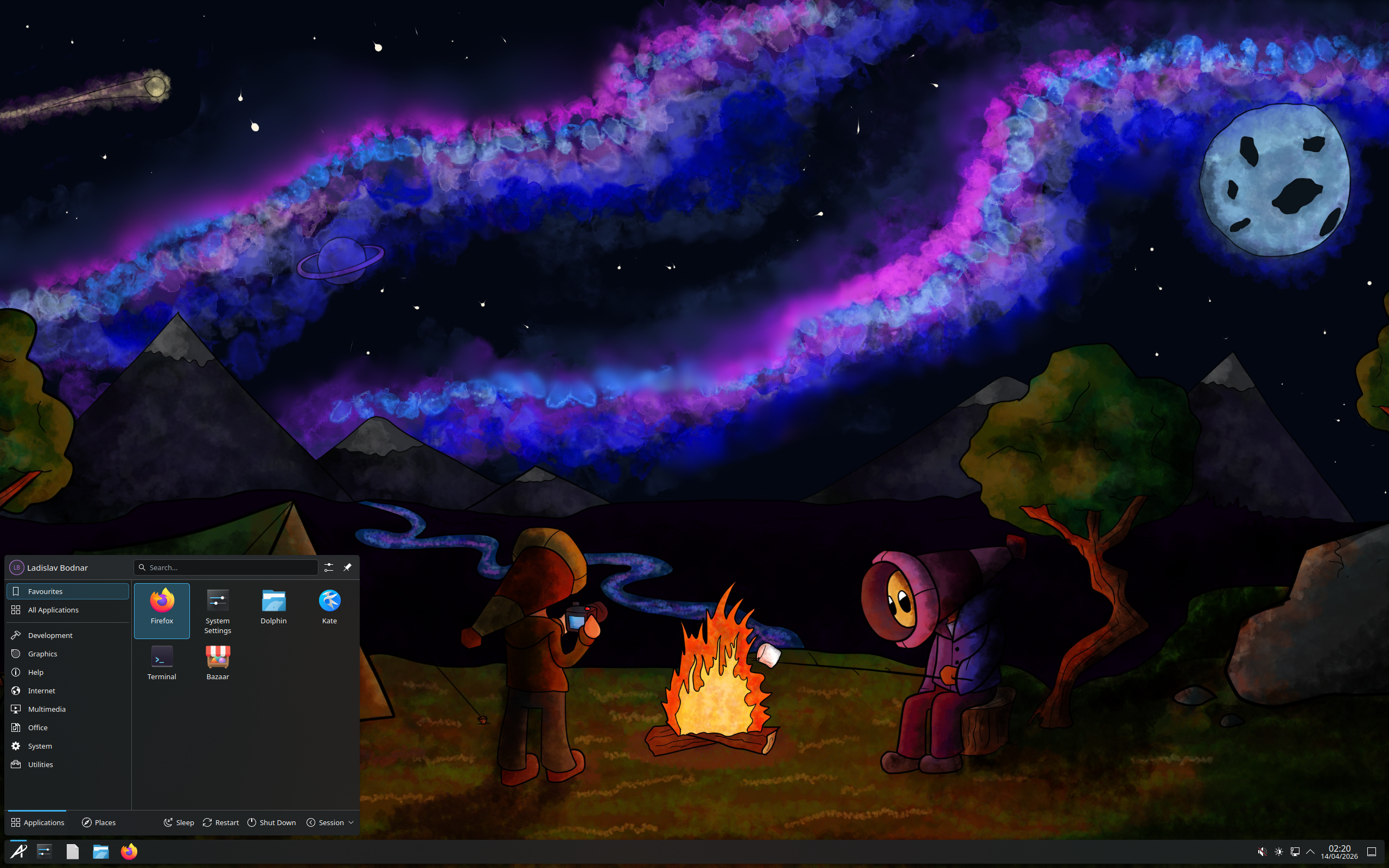 Aurora desktop screenshot: 43.20260414