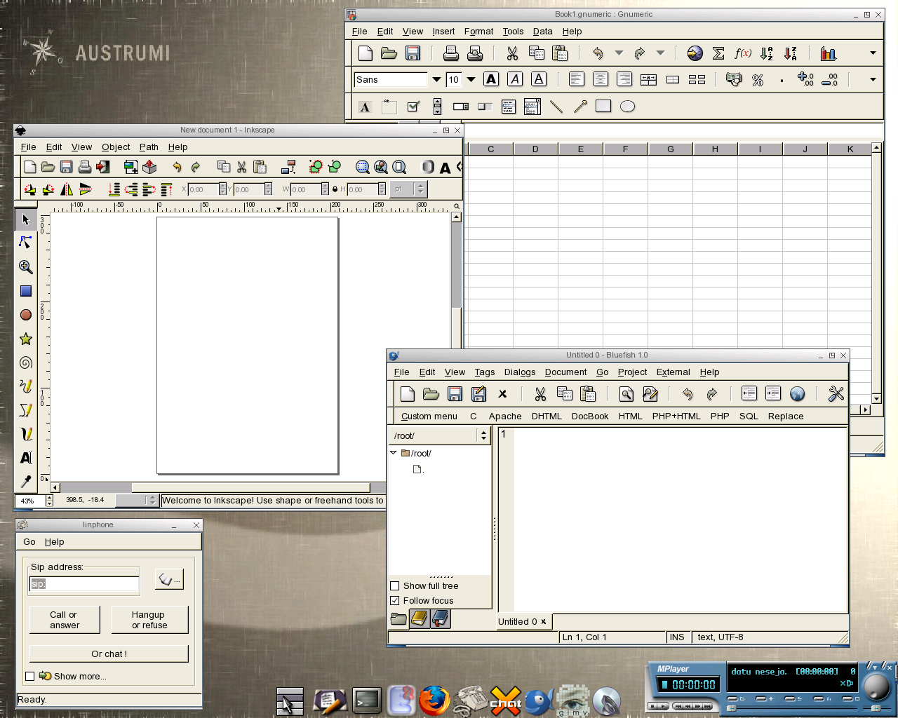AUSTRUMI desktop screenshot: 1.1.0