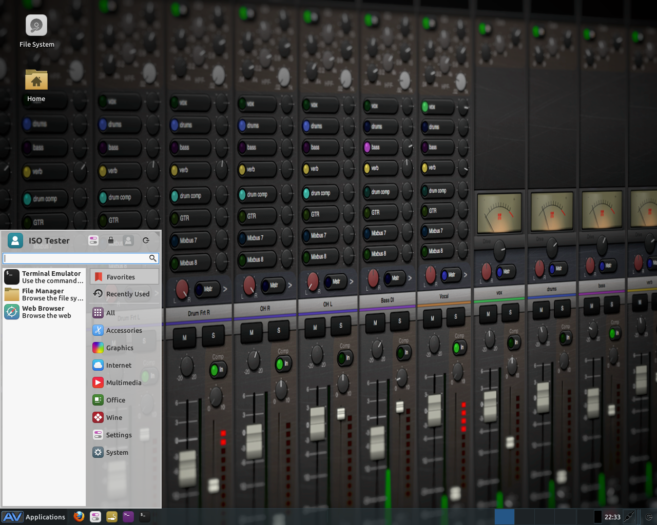 AV Linux desktop screenshot: 2016.8.30