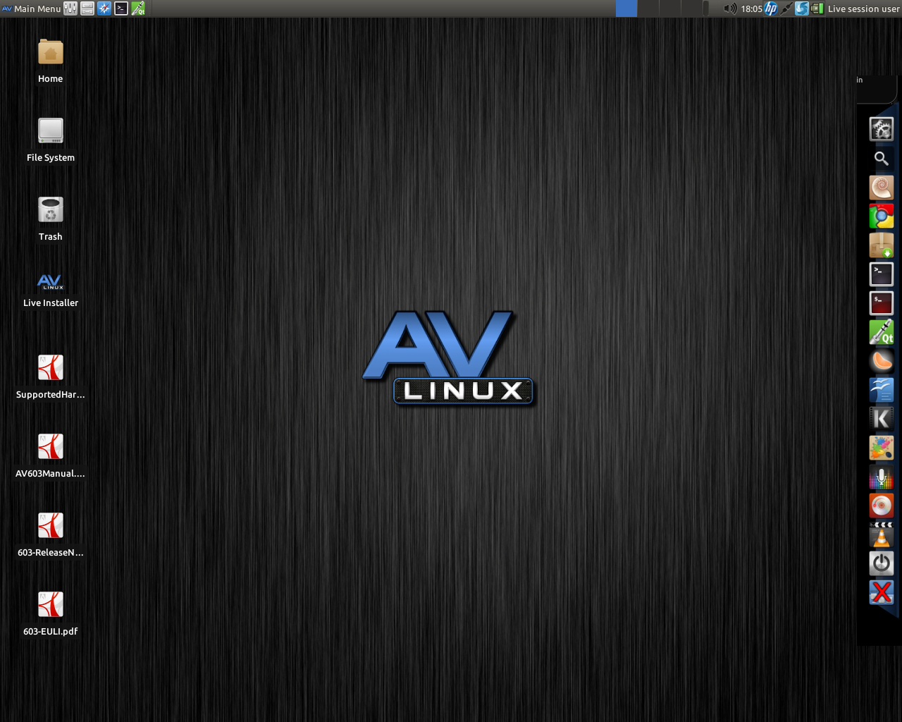 AV Linux desktop screenshot: 6.0.3