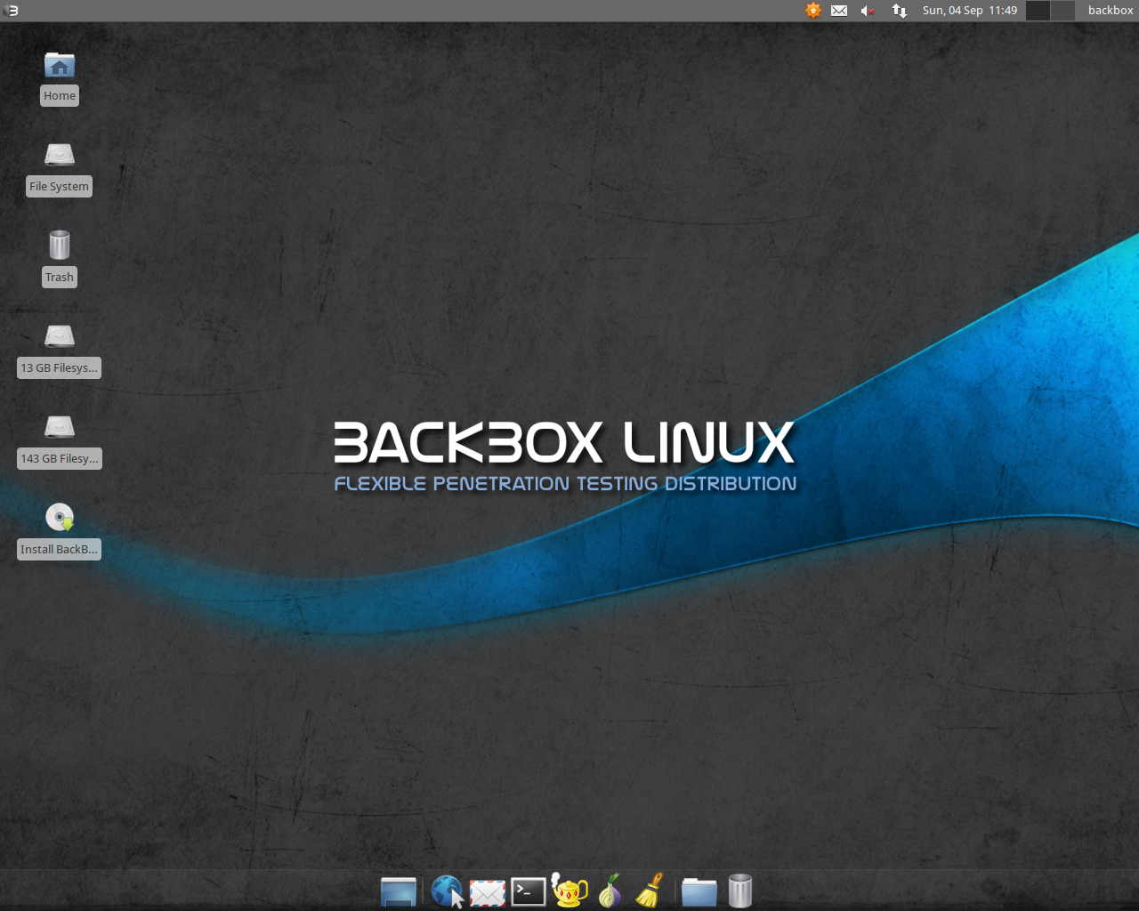 BackBox desktop screenshot: 2