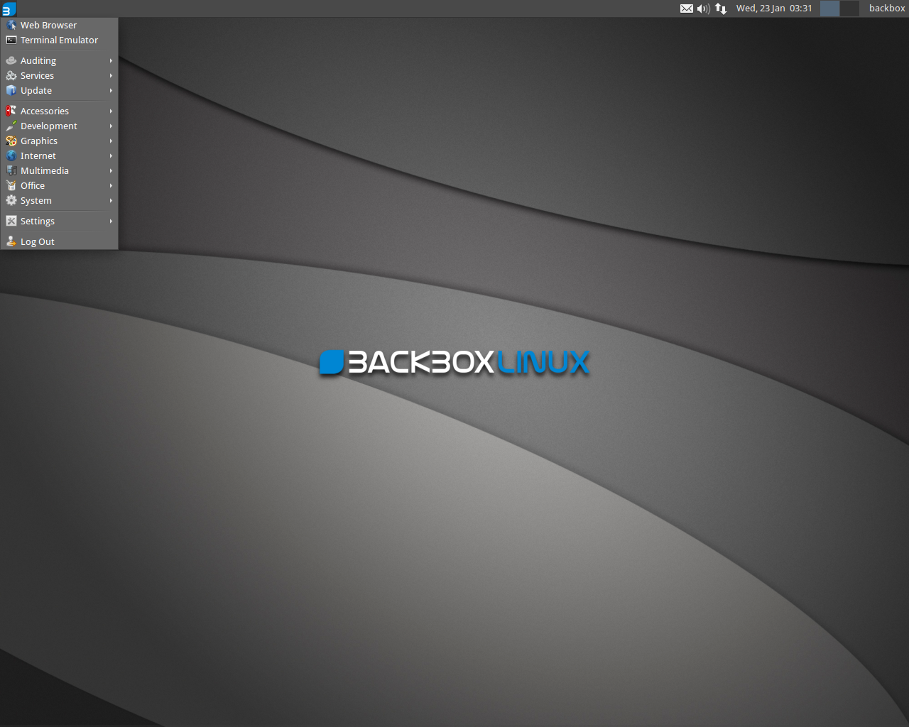 BackBox desktop screenshot: 3.01