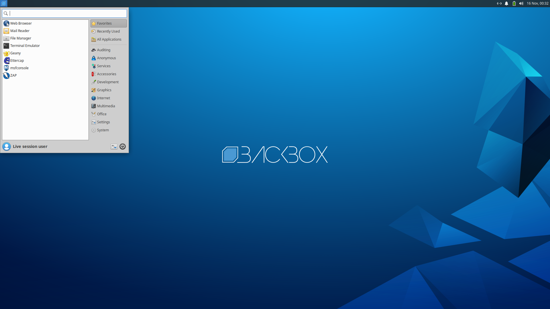 BackBox desktop screenshot: 8