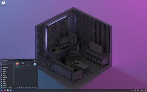 Bazzite desktop screenshot: Distribution overview