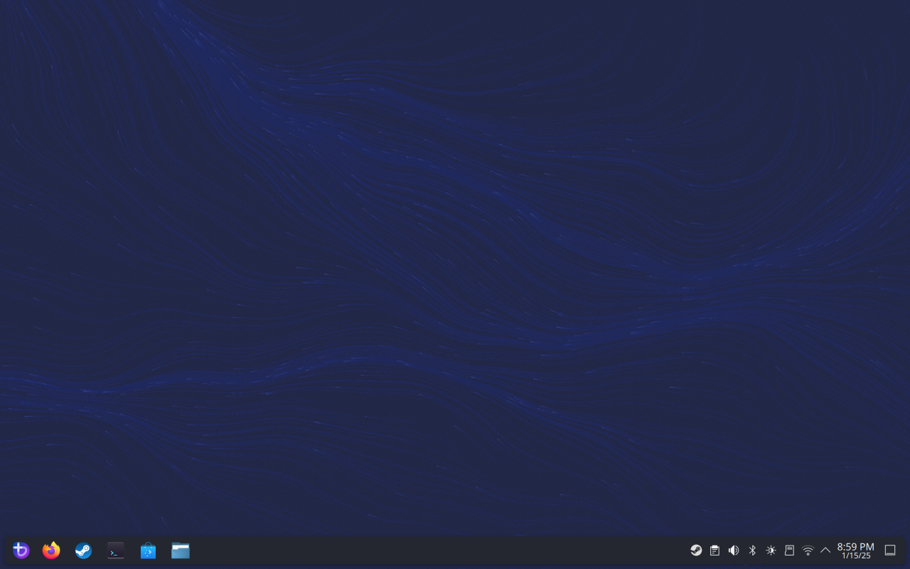 Bazzite desktop screenshot: 41 desktop after install