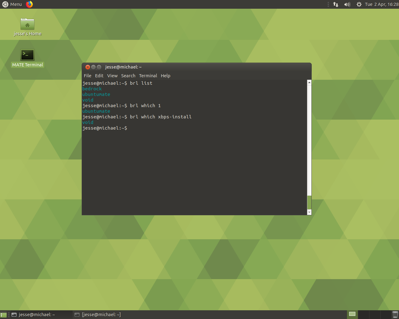 Bedrock desktop screenshot: 0.7.2 brl