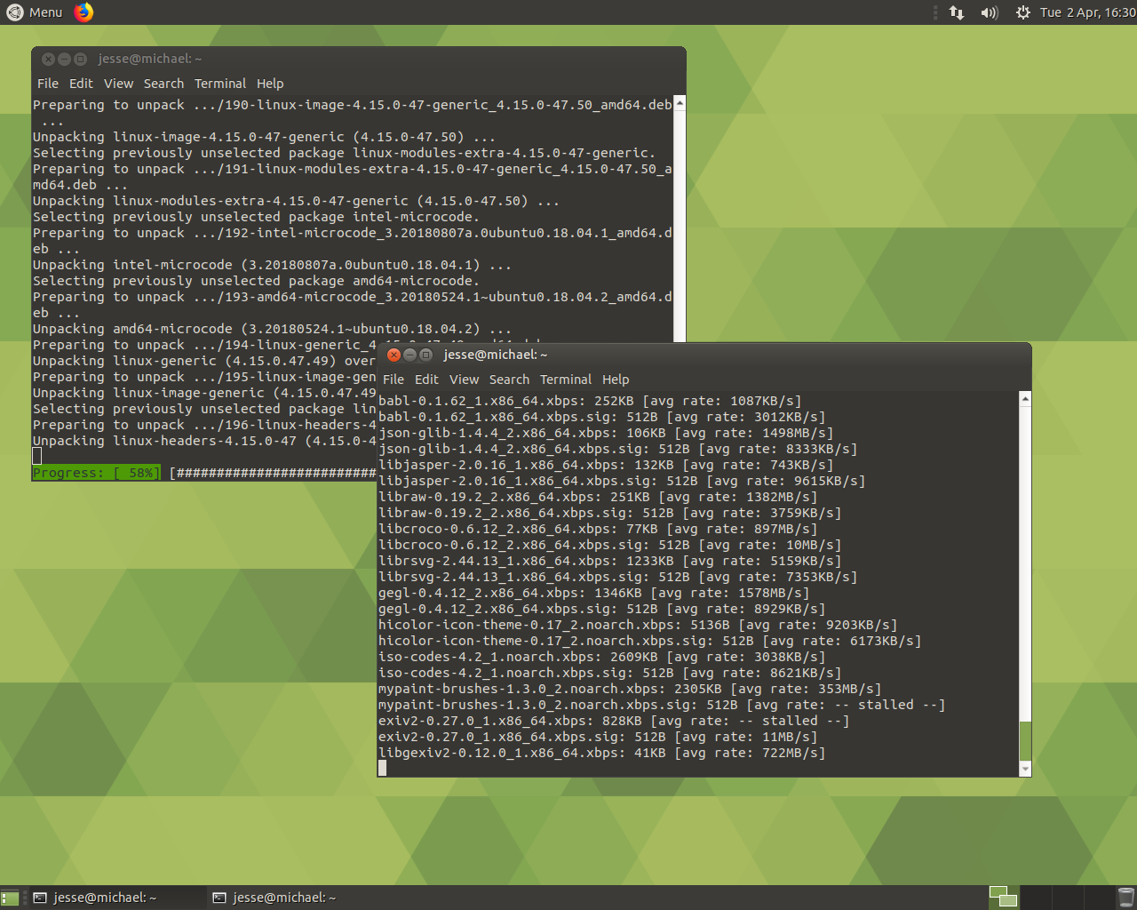 Bedrock desktop screenshot: 0.7.2 packages